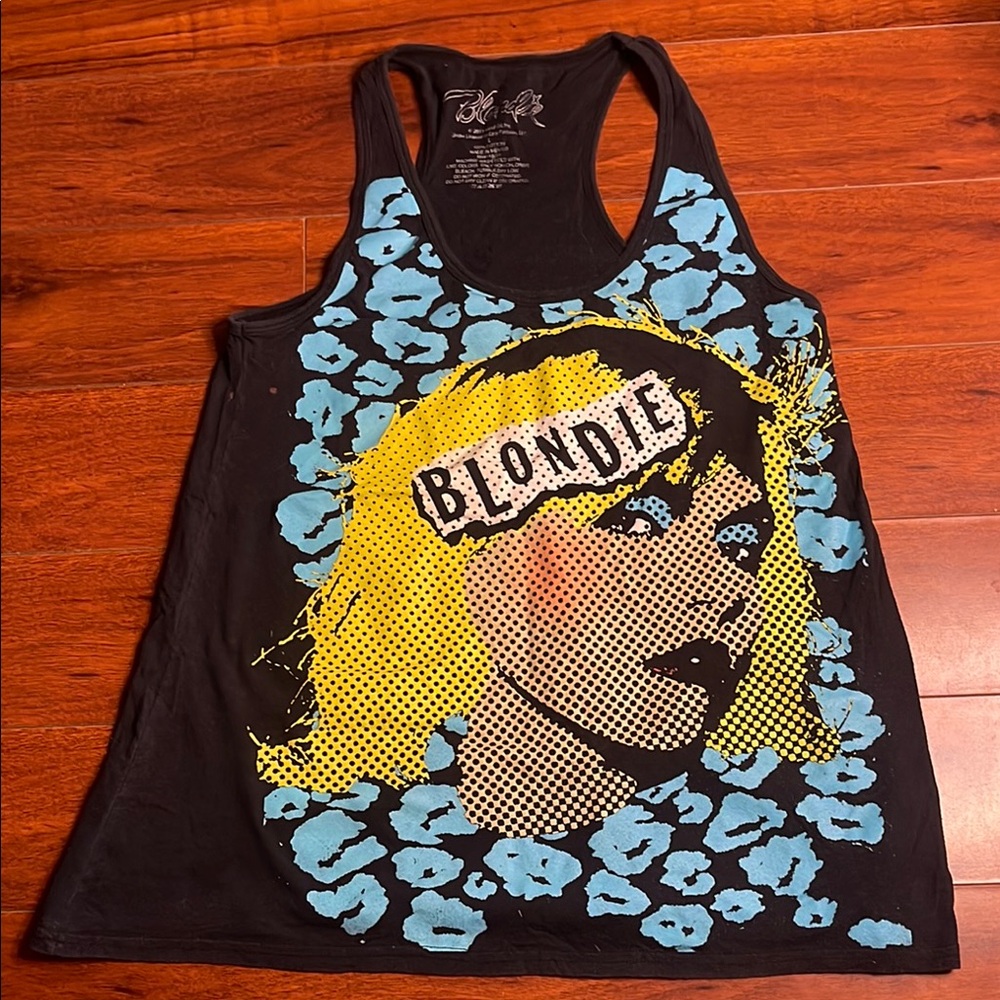 2013 Blondie Black and Yellow Graphic Tank Top Relaxed Fit | size Large